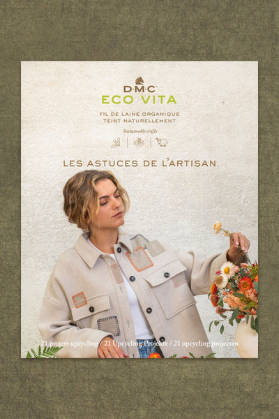 DMC Eco Vita "The Mender´s Wardrobe" Mönsterbok för lagning, broderi och minivävning.