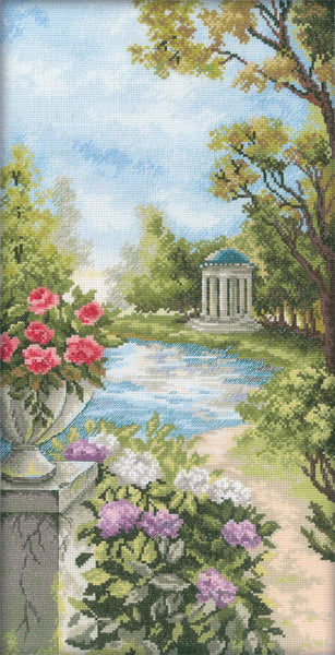 Broderikit "Summerhouse by the water" 24 x 47 cm