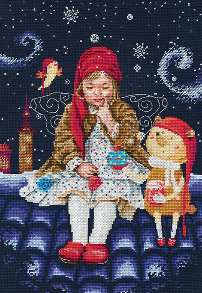 Broderikit "Fairy Tales on the roofs" 25 x 35 cm