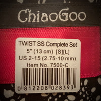 ChiaoGoo Twist Complete Set (5"/13cm) - Red Lace Interchangeables
