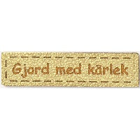 Lädermärke (PU) "Gjord med kärlek"